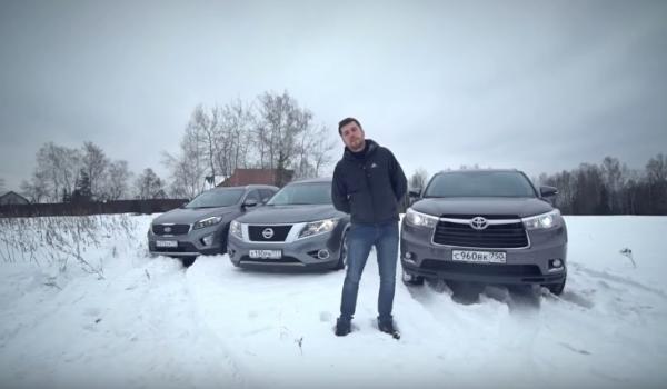 Toyota Highlander против Kia Sorento Prime Nissan Pathfinder 