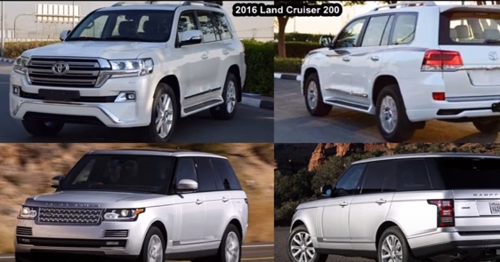 Range Rover 2016 против Toyota Land Cruiser 200 2016