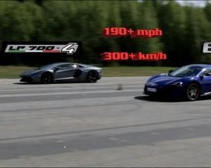 Битва McLaren 650S против Lamborghini Aventador. Кто быстрей?