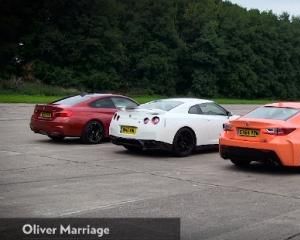Кто быстрее? BMW M4 против Lexus RC-F против Nissan GT-R.
