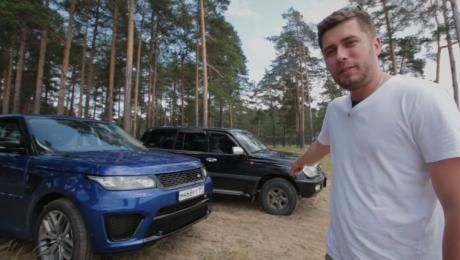 Range Rover Sport SVR и Land Cruiser 105 в песке